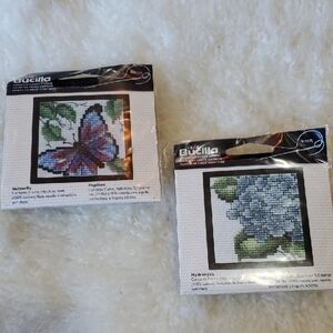 Bucilla Butterfly and Hydrangea Cross Stitch Kit